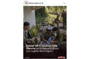 Soldati israeliani in vacanza nelle Marche per smaltire lo stress: l’inchiesta del Fatto Quotidiano